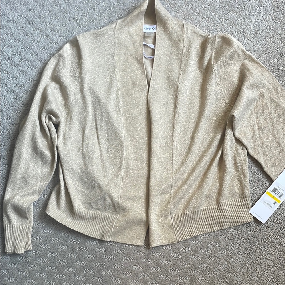 Calvin Klein Gold Cardigan Sweater